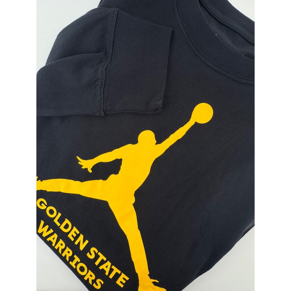 Large Nike NBA LONG Sleeve T Shirt Golden State Warriors Loose Fit Jordan